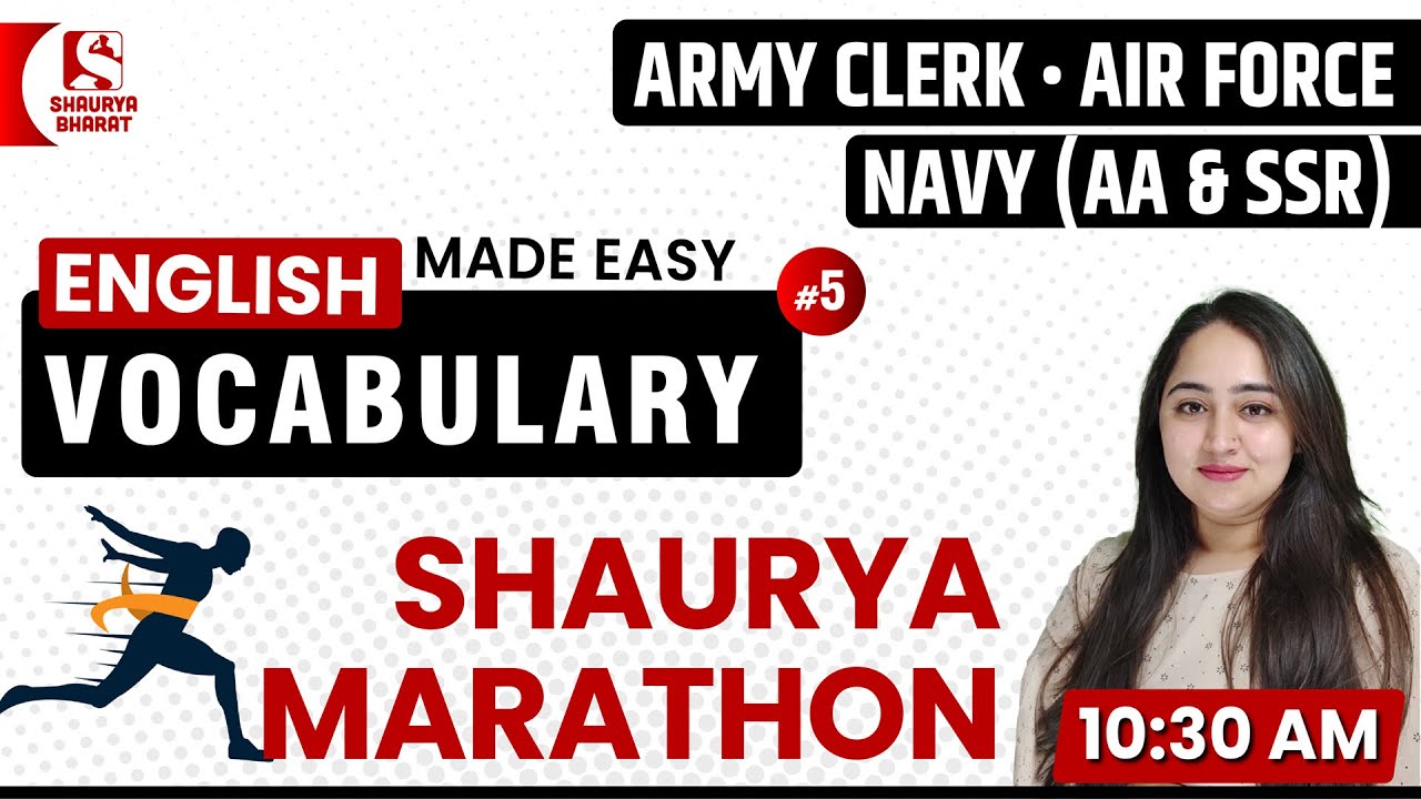 #5 Vocabulary Classes (Part 5) for Army Clerk / Air Force / Navy | By Kusha Ma'am