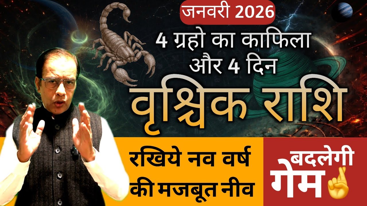 वृश्चिक राशि। 4 ग्रहो का काफिला और 4 दिन | बदलेगी गेम | Vrishchik Rashi Jan 2026 | Masik Rashifal |