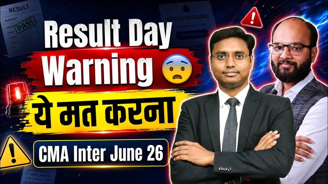 CMA Inter June 2026 Result Strategy | Result Day Tips | What to Do If You Pass or Fail?