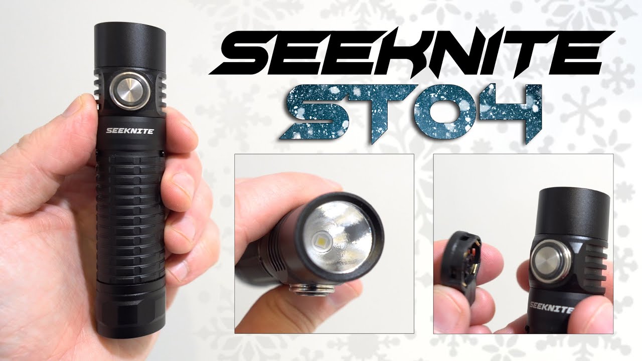 SEEKNITE ST04 flashlight review - battery charges through the switch - 21700