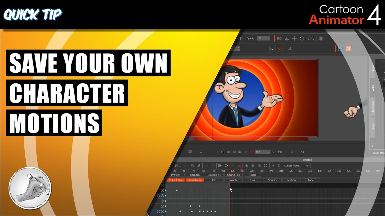 [Quick Tip] The Steps to Saving your own Motion Clips in Cartoon Animator [WTHanimation]