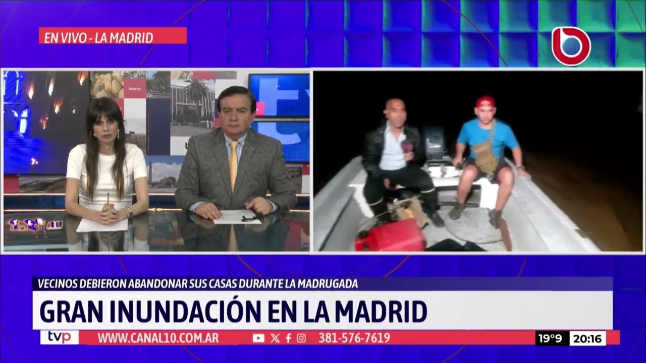 Dramática inundación en La Madrid: la ciudad quedó bajo el agua