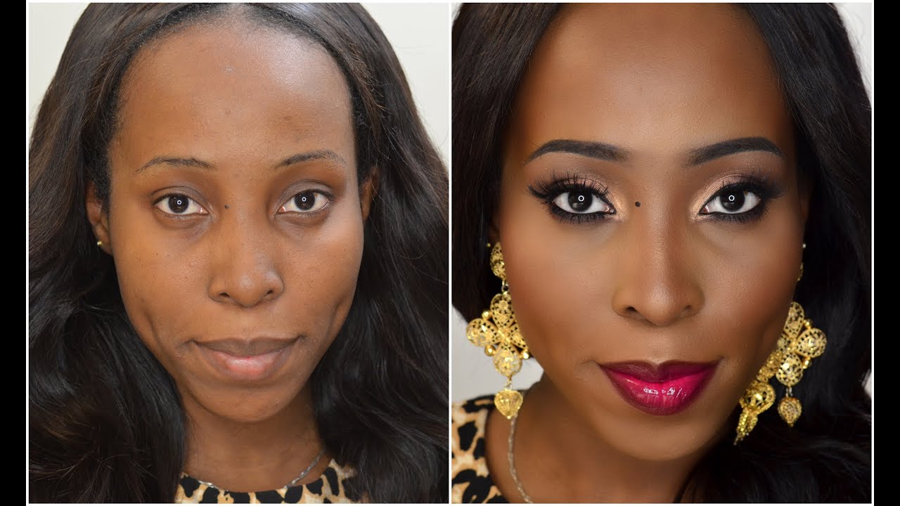 Makeup Tutorial  - My Flawless Full Face Foundation Routine for Dark Skin, Women of colour, Africans