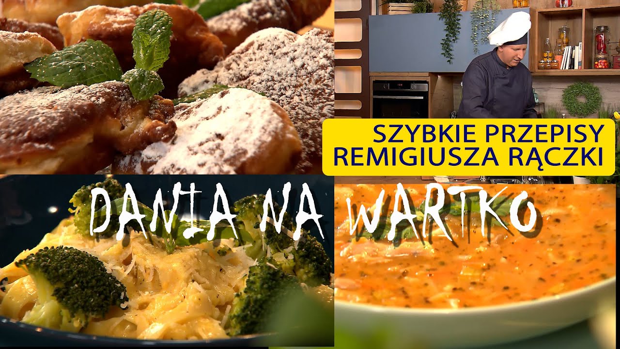 Rączka gotuje - dania na wartko: flaczki z boczniaków, makaron z kurczakiem, jogurtowe placuszki