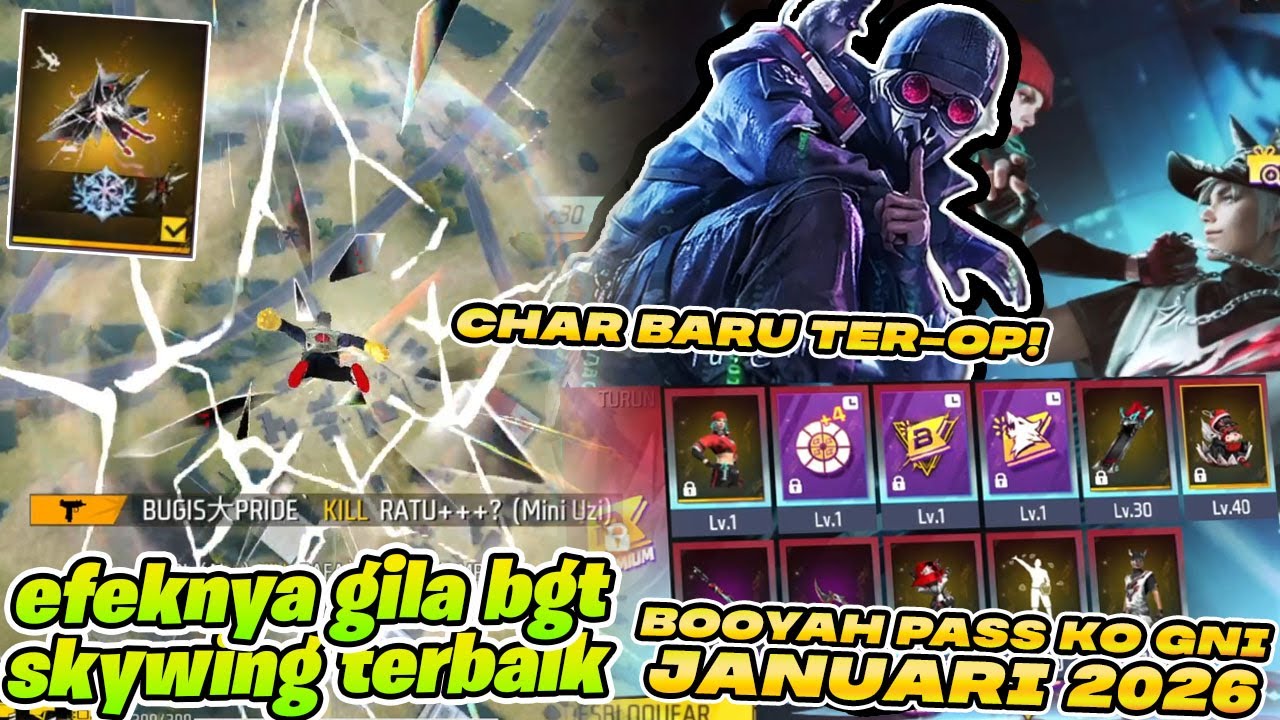 ABIS BERAPA DM SKYWING BAGUS TAHUN INI! CHAR OP RILIS BENTAR LAGI! REVIEW BOOYAH PASS JANUARI 2026!