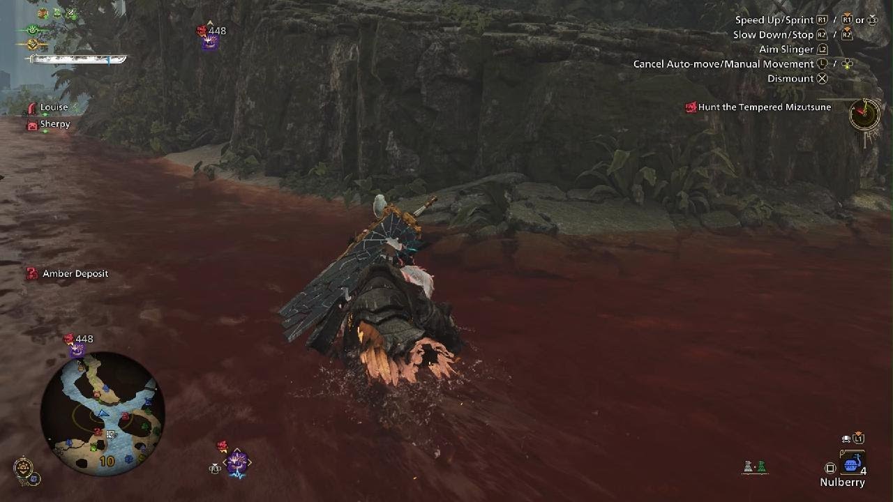 Longsword main tries out new glass greatsword on tempered mizutsune