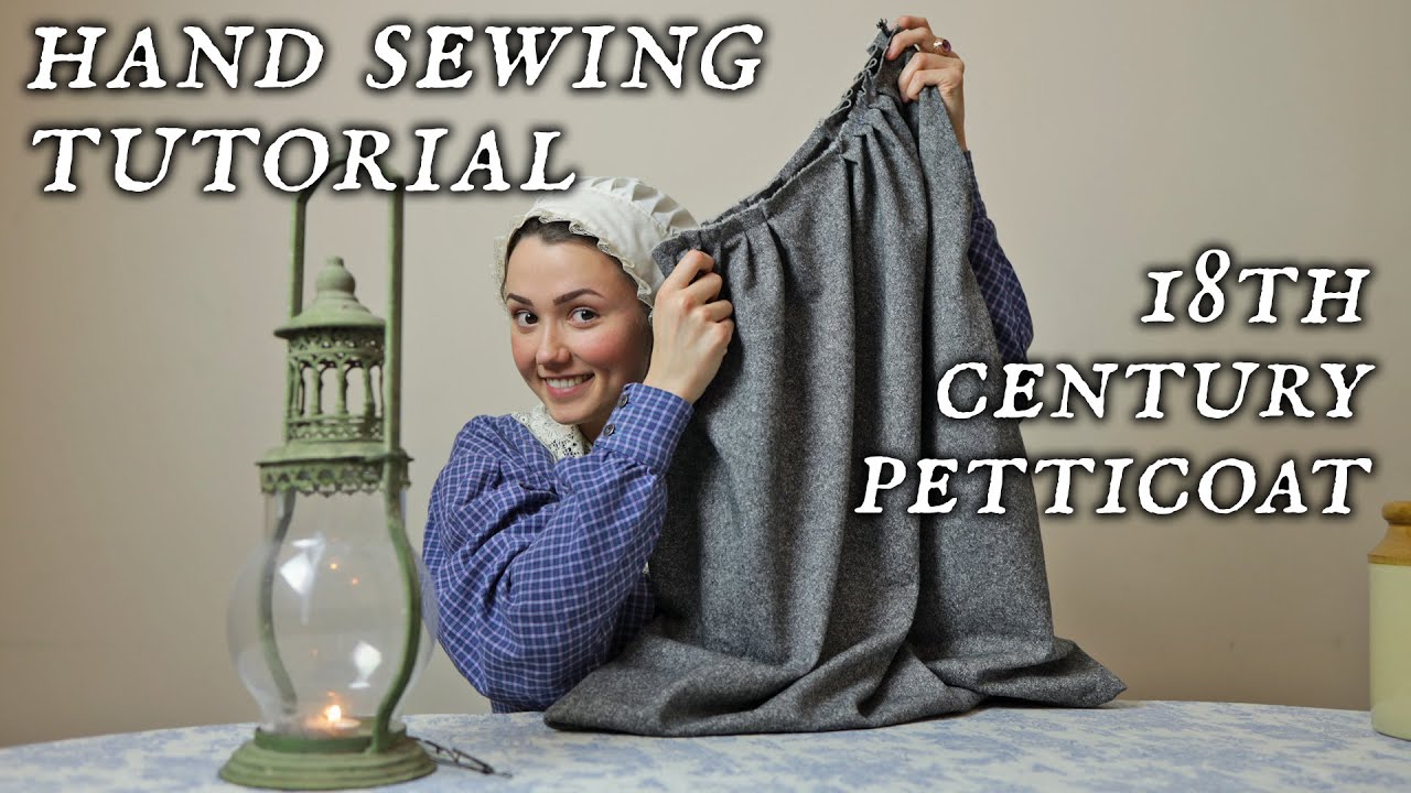 A Super Simple 18th Century Underpetticoat Hand Sewing Tutorial
