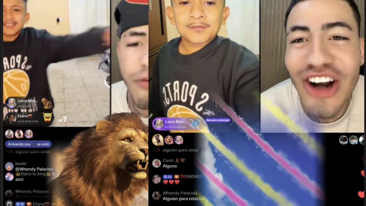 El que pierde apaga Live pero Laurita  y la chula entra de sorpresa con  Leones