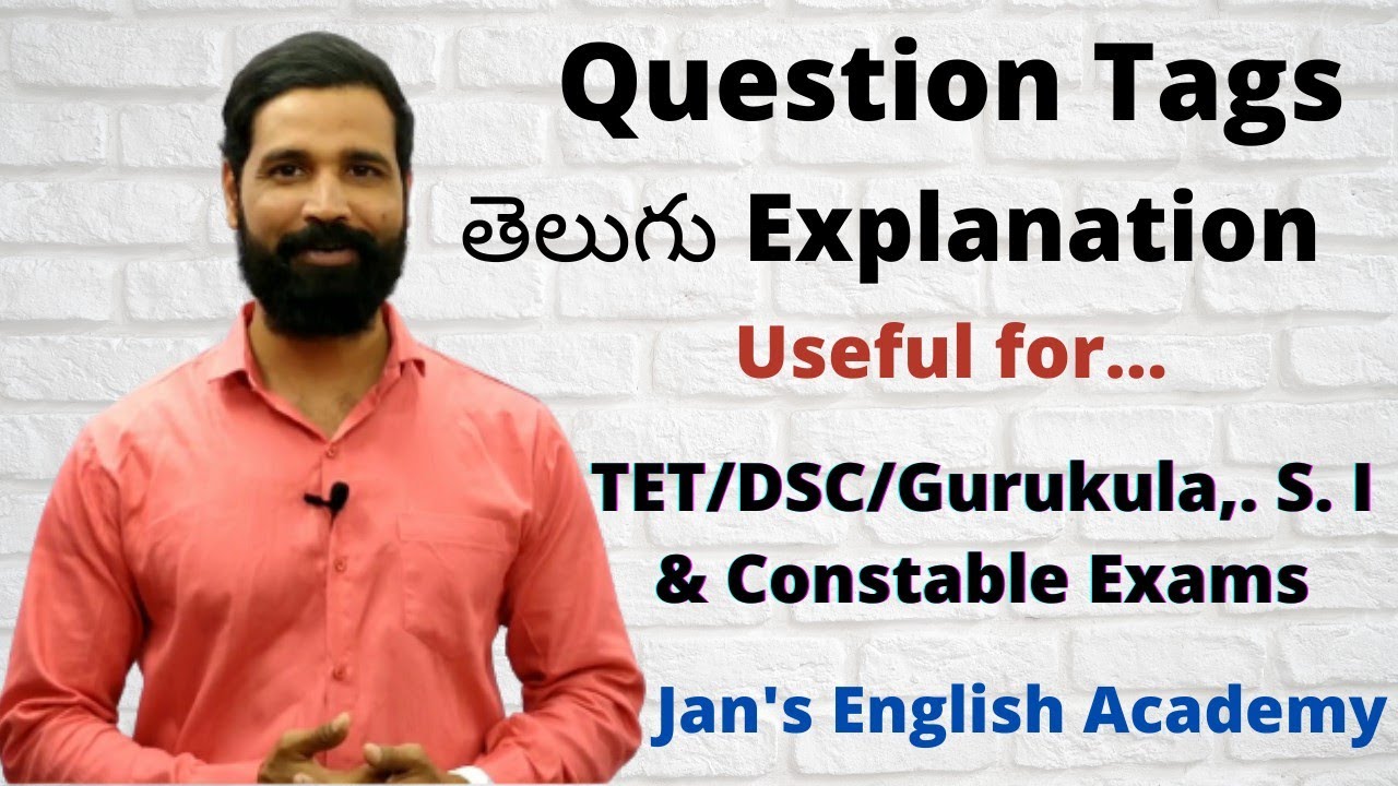 Question Tags | English  Grammar in Telugu #jansenglishacademy
