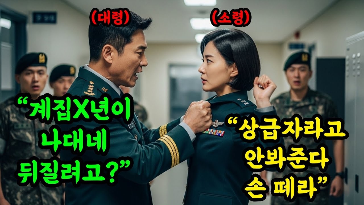 여군 소령에게  계집주제에 감히 대들어   폭언 날린 대령    잠시후 대령은 기겁하며 소령앞에 무릎을 꿇었습니다  #오디오북