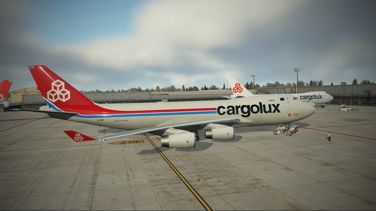 [P3D V5.3] Cargolux Boeing 747-400F flight from Luxembourg LUX to Calgary YYC - 4K