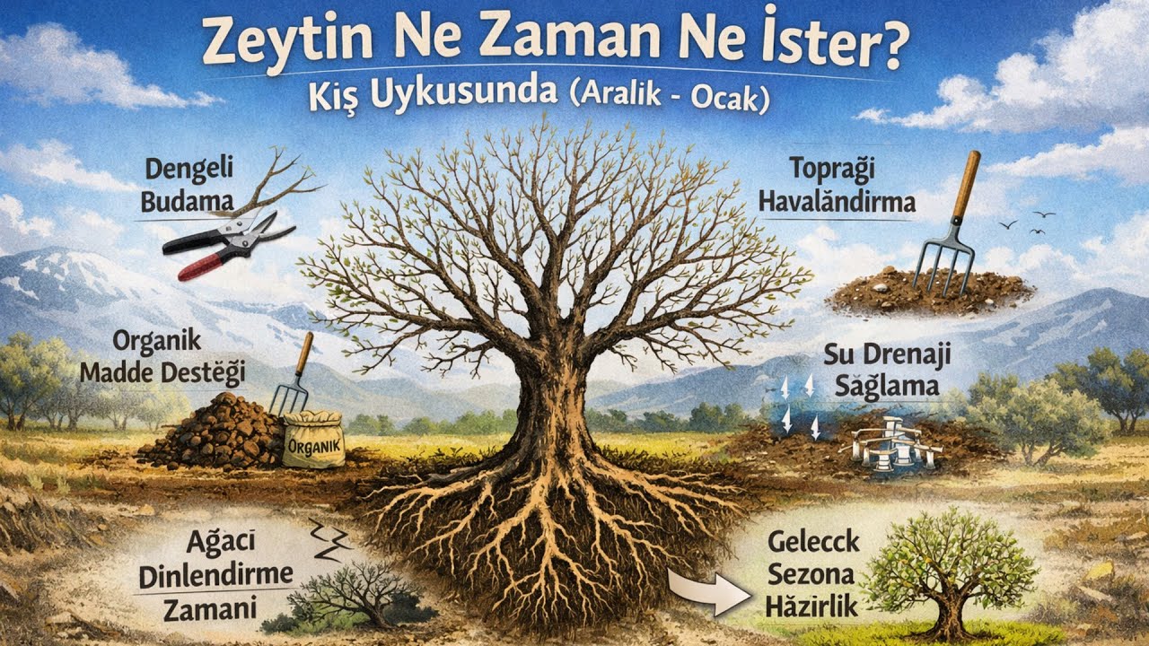 ZEYTİN NE ZAMAN NE İSTER? : Kış Dinlenme Dönemi (Aralık-Ocak)