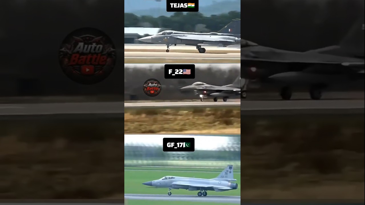 TEJAS vs F_22 vs GF_17: Ultimate Fighter Jet Takeoff Battle! 🚀