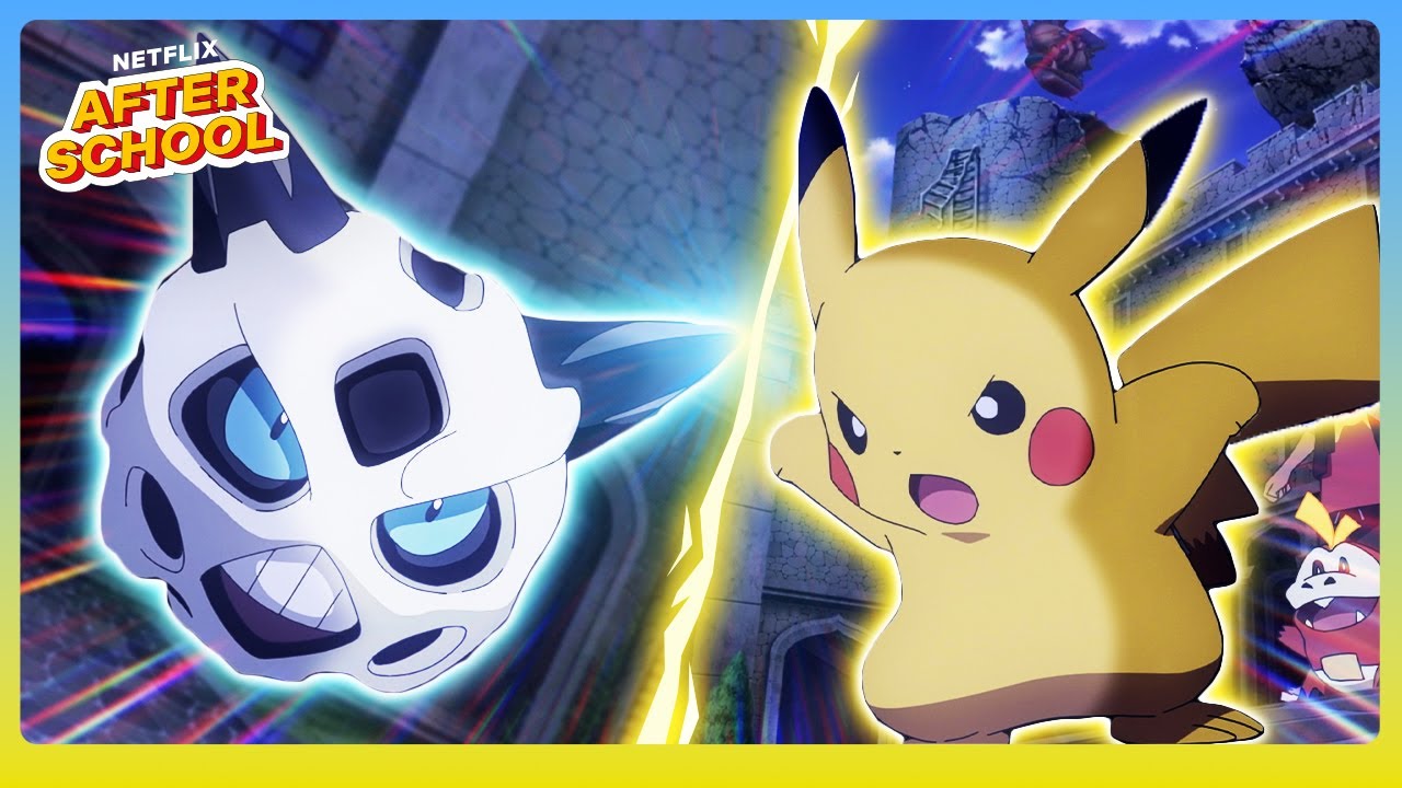 Captain Pikachu Battles Garganacl & Glalie | Pokémon Horizons: The Series | Netflix Family