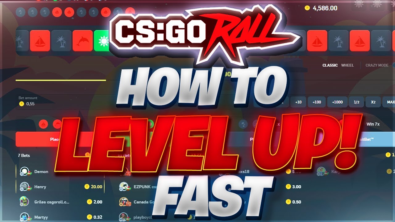 CSGOROLL | HOW TO LEVEL UP FAST !!! | AidenGambles