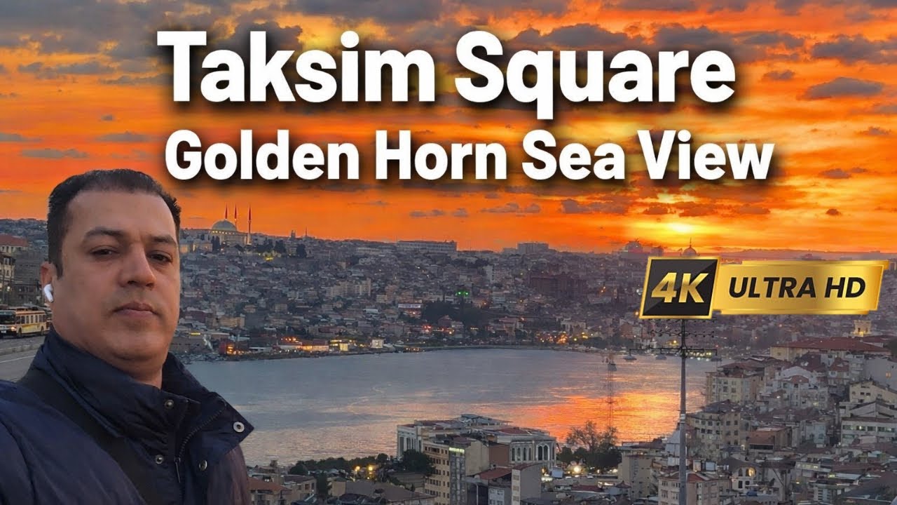 Taksim Square Evening View & Golden Horn Sunset | Istanbul Turkey 🇹🇷 | Voice of Istanbul