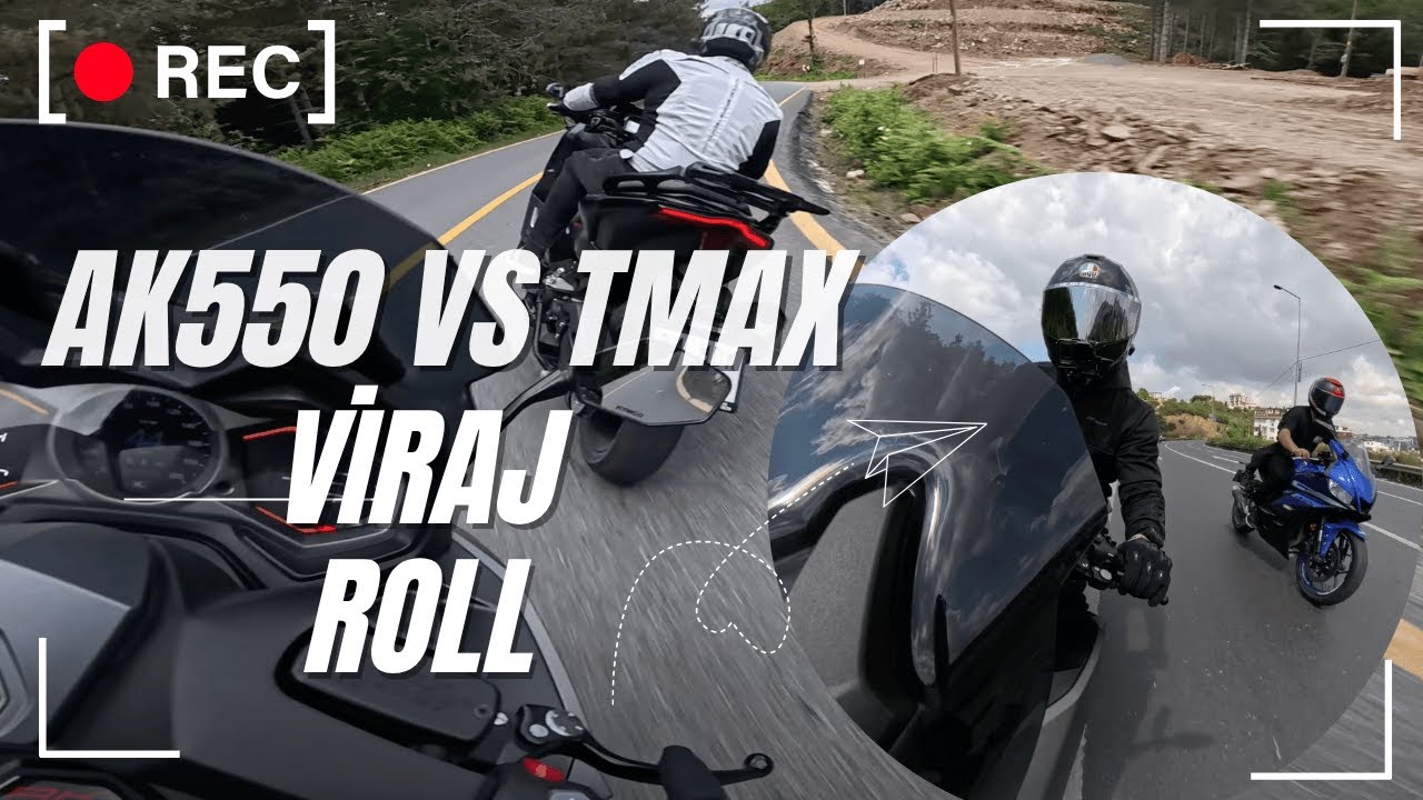 Yamaha Tmax560,Kymco Ak550 Premium,Voge Sr4 Gezmece Viraj Roll /Gerçek test  #motovlog