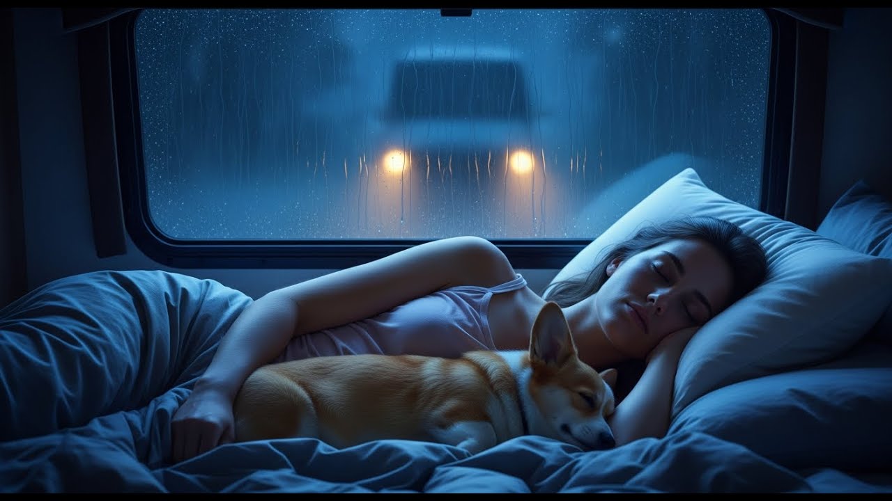 Instant Calm & Sleep | Rain Sounds for Sleeping | Heavy Rain on Cozy Campervan Tonight