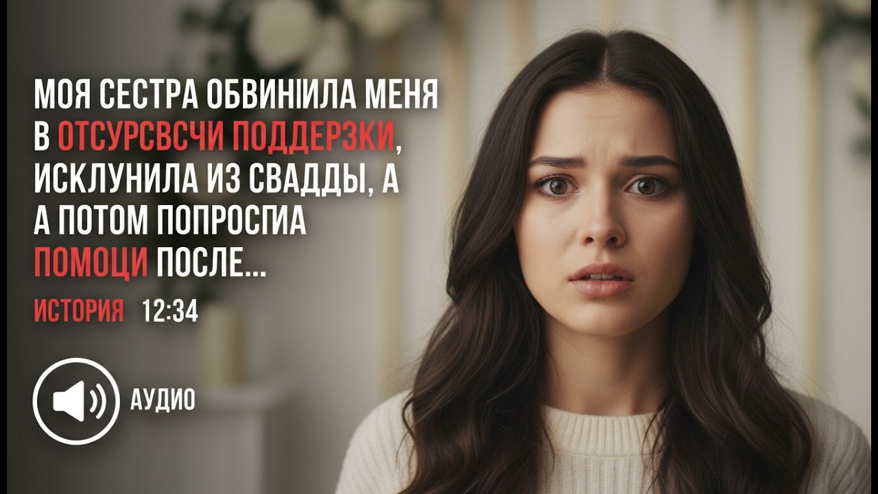 Сестра обвинила меня в отсутствии поддержки, исключила из свадьбы, а потом просила помощи после...