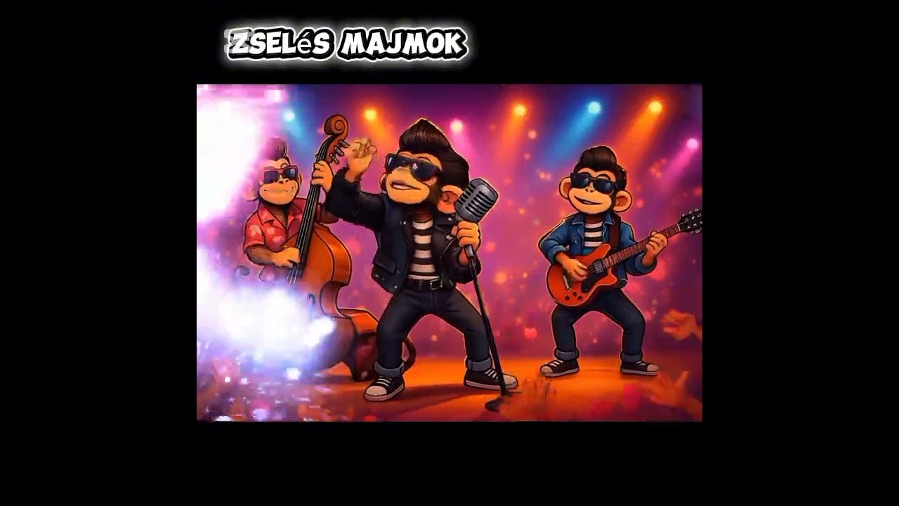 Zsel&eacute;s Majmok - Szerelmes Lapgit&aacute;r 🎸🥰 (AI Rockabilly Cover)