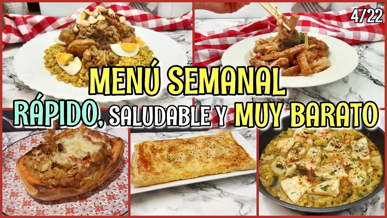 🔴​NUEVO Menú Semanal. RAPIDÍSIMO y MUY BARATO. Batch Cooking NUTRITIVO y FÁCIL. #batchcookingespañol