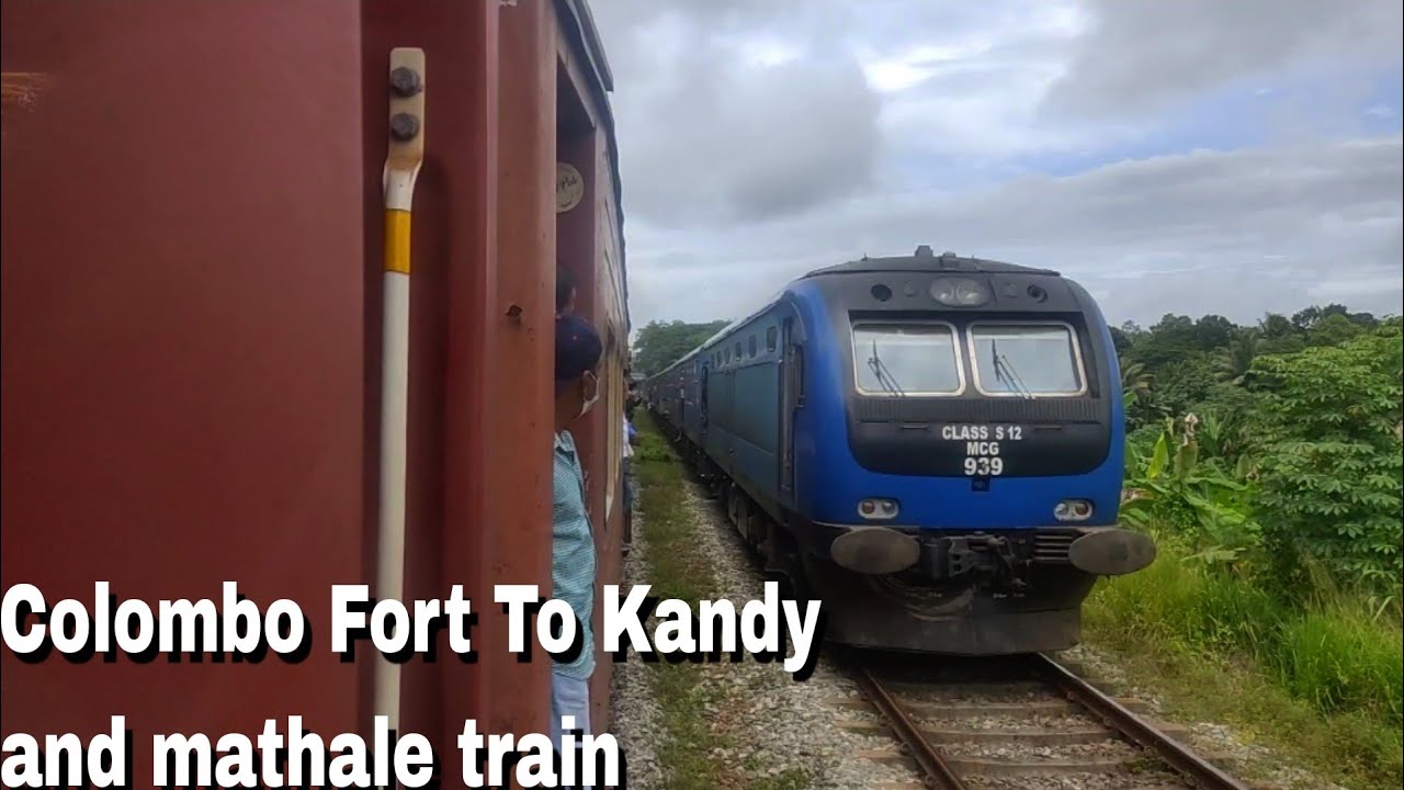 colombo fort to kandy and mathale express train in ganemulla , with s12- 939 power set