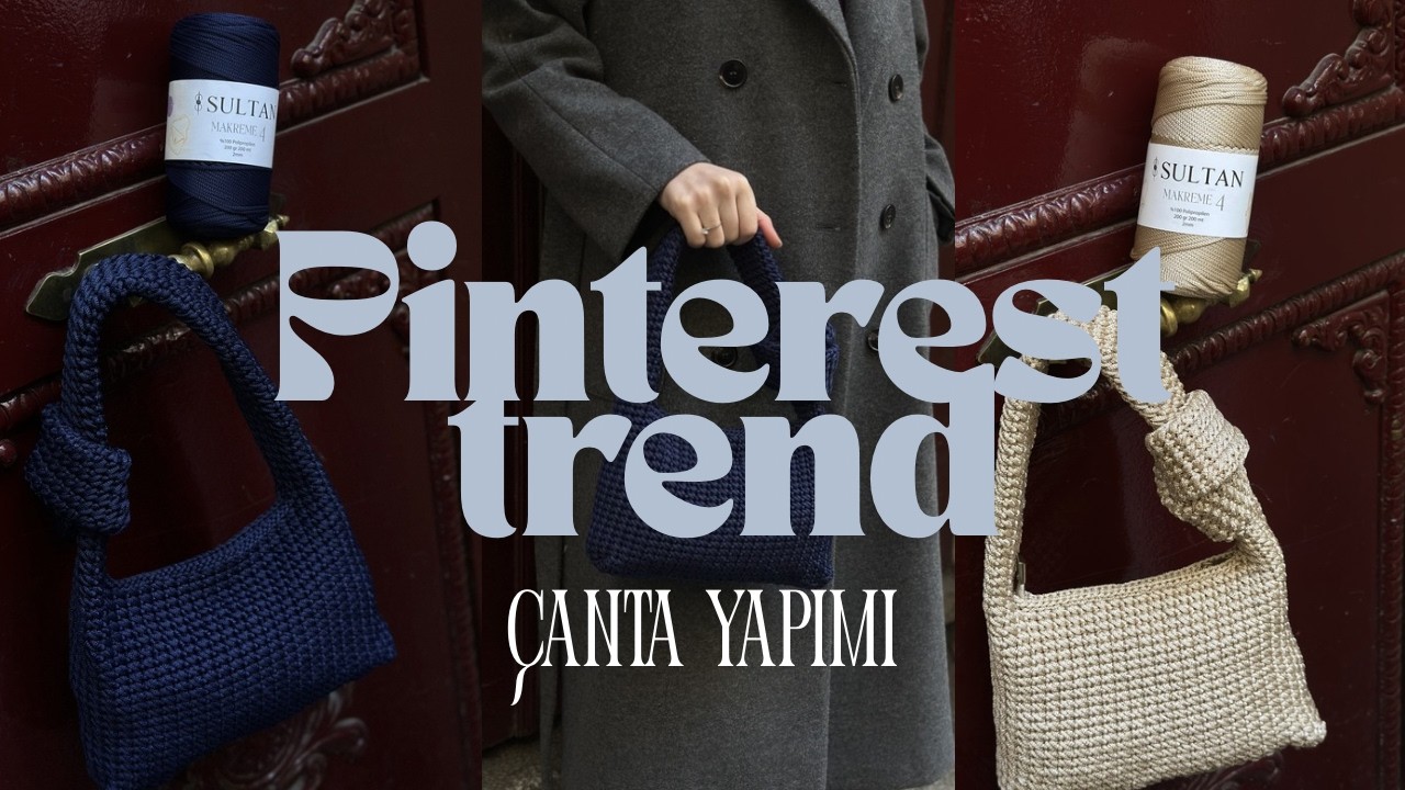 🔥TREND PİNTEREST ÇANTA YAPIMI | Sultan Makrome İp ile adım adım anlatım  @Damlathecrocheter
