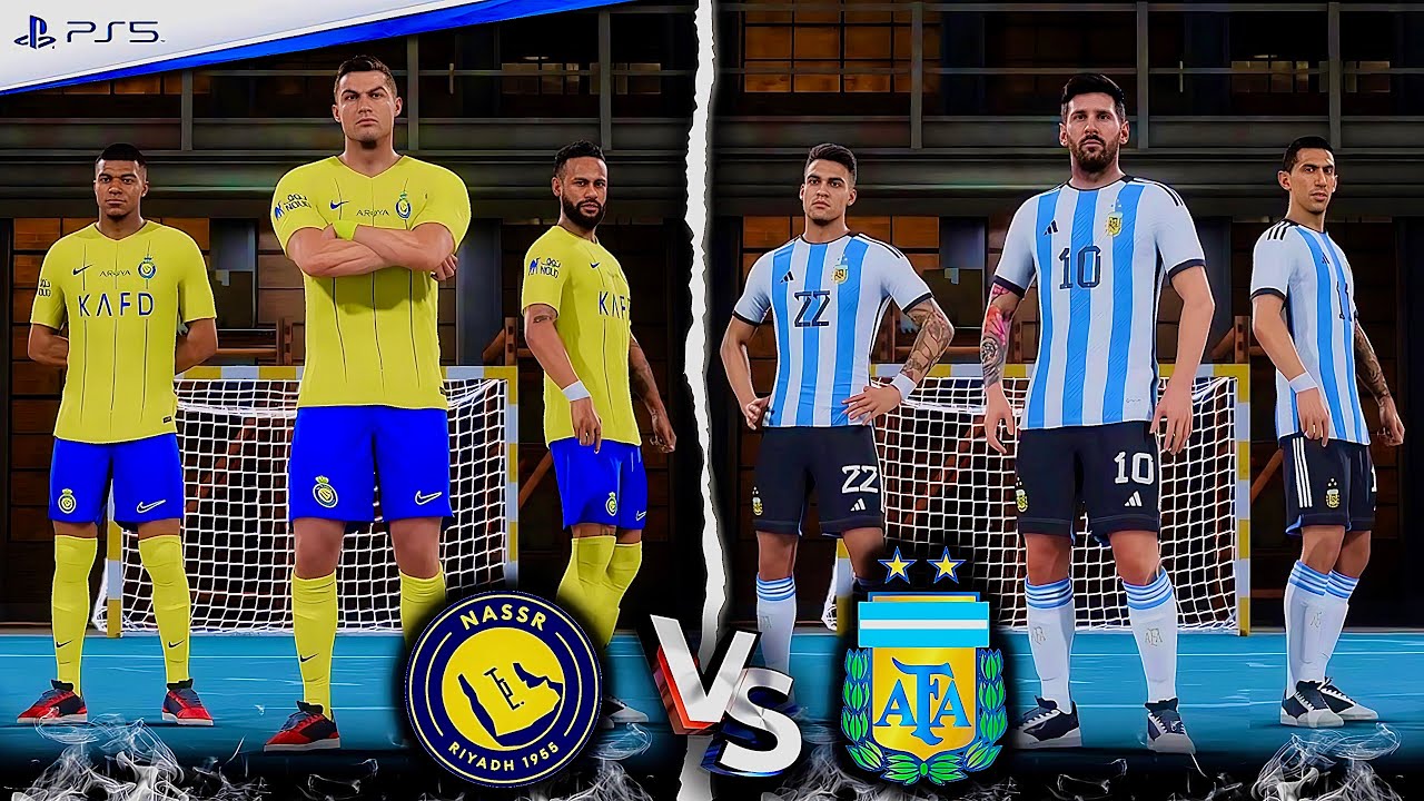 RONALDO, MESSI, NEYMAR, HAALAND, DI MARIA MBAPPE ALL STARS l AL NASSR vs ARGENTINA l FIFA VOLTA PS5