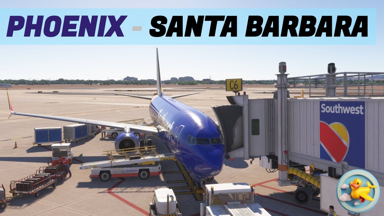 PHOENIX to SANTA BARBARA - PMDG 738 - SayIntentions.ai - MSFS2024