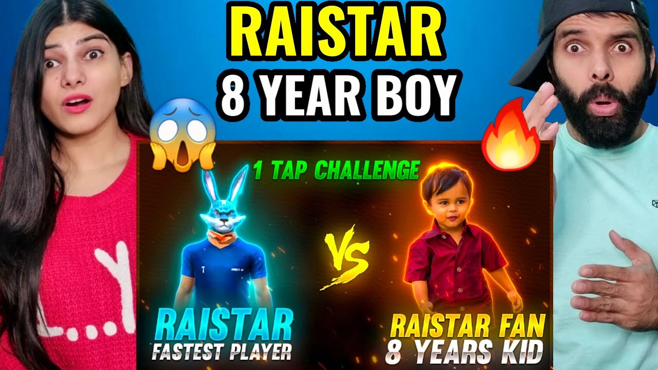 8 Years Boy Challenge Raistar | 1 Tap Shot Clash Squad 1 vs 1 | Garena Free Fire Reaction