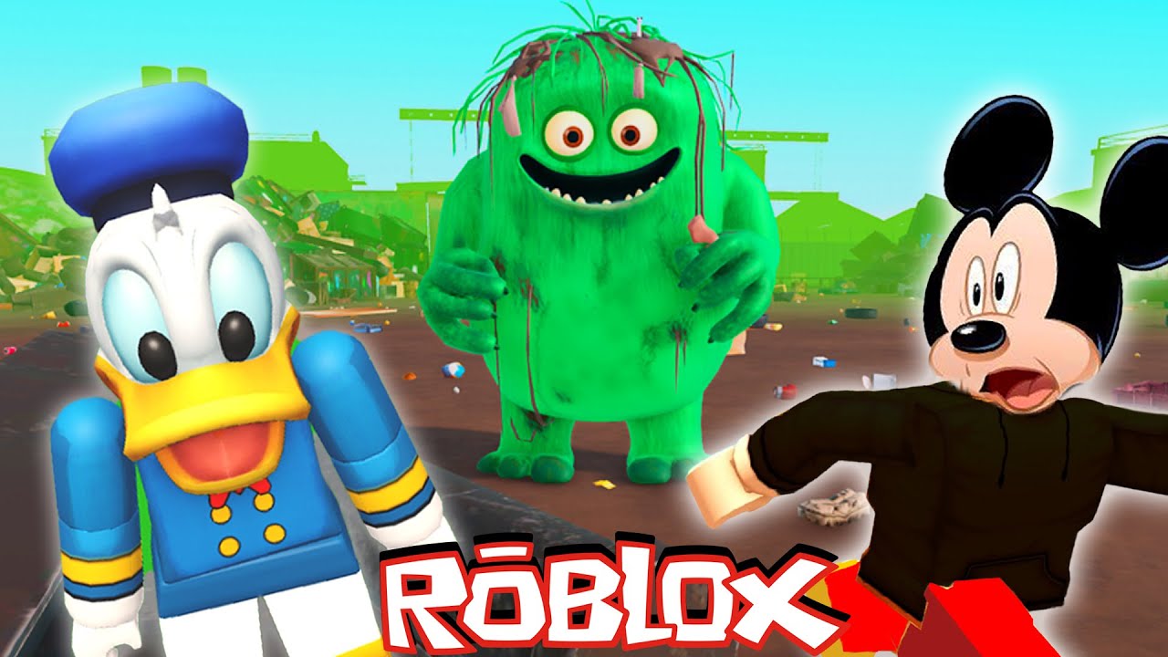 Mickey Mouse ESCAPE TRASH MONSTER OBBY in Roblox