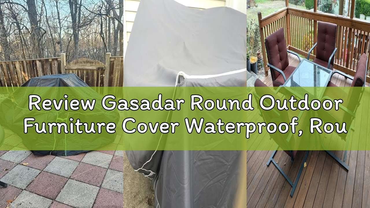 Review Gasadar Round Outdoor Furniture Cover Waterproof, Round Patio Furniture Covers for Patio Tabl