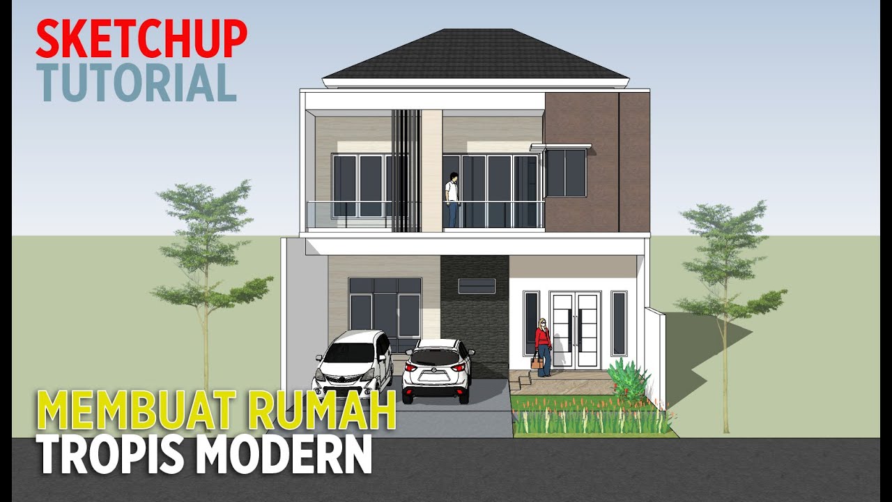 Membuat Rumah Tropis Modern 2 Lantai di lahan 10x12 meter