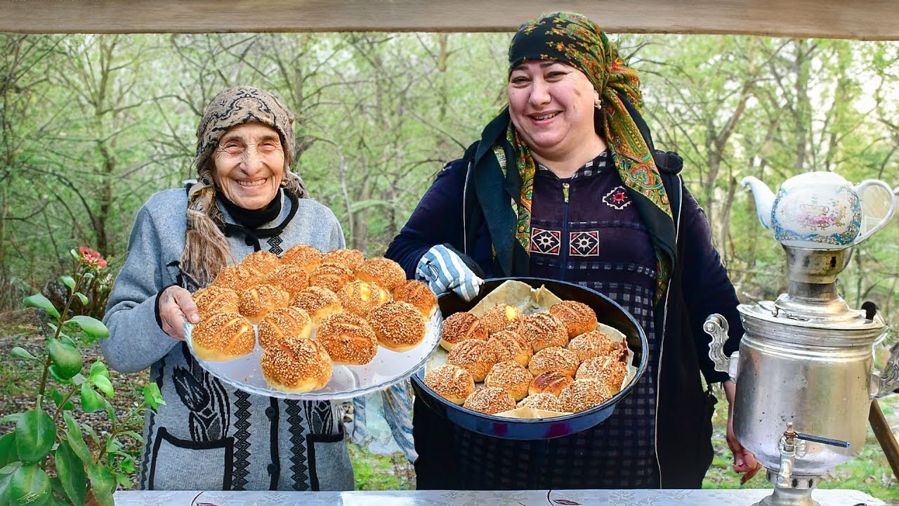 СУПЕР ПРОСТО И ВКУСНО – готовим выпечку в солнечный день в азербайджанской деревне