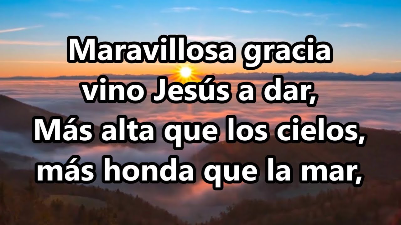 Maravillosa gracia, himno pista con letra, para cantar en la iglesia