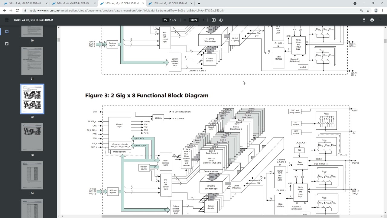 Краткое объяснение различий между чипами памяти X16 X8 и X4 DDR4.
