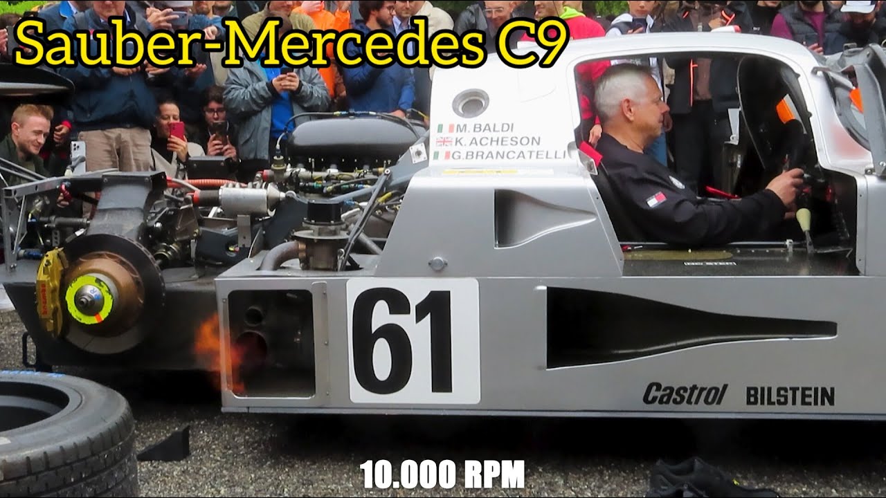 Sauber-Mercedes C9 | Engine Start, Revs | Concorso d'Eleganza Villa d'Este 2023 | 10.000 RPM
