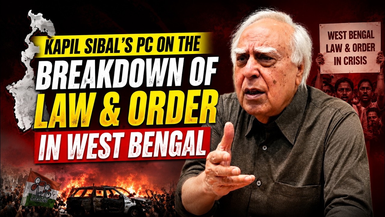 Kapil Sibal's PC on the breakdown of law & order in West Bengal #pressconference