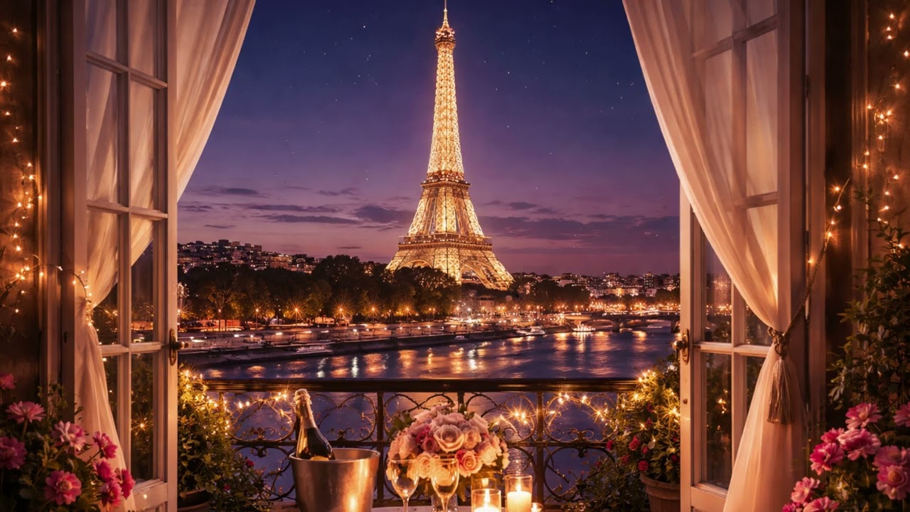 Romantic dinner with a view | Background for your date night | Valentine's Day screensaver