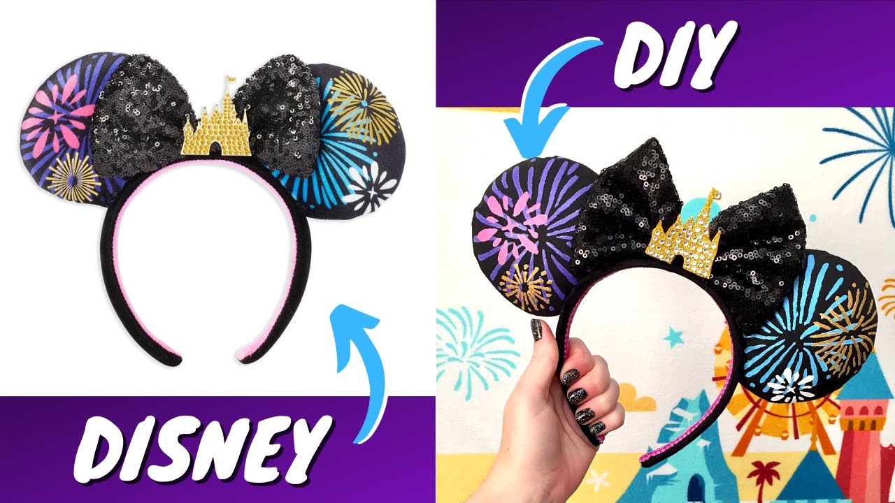 DIY Minnie Mouse the Main Attraction Grand Finale Fireworks Castle Ears | Disney vs DIY