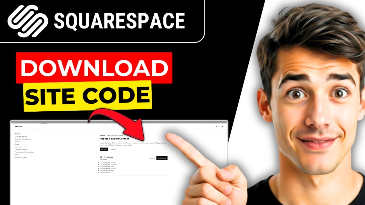 Как скачать код сайта Squarespace [Понятный урок] [Урок 2026]