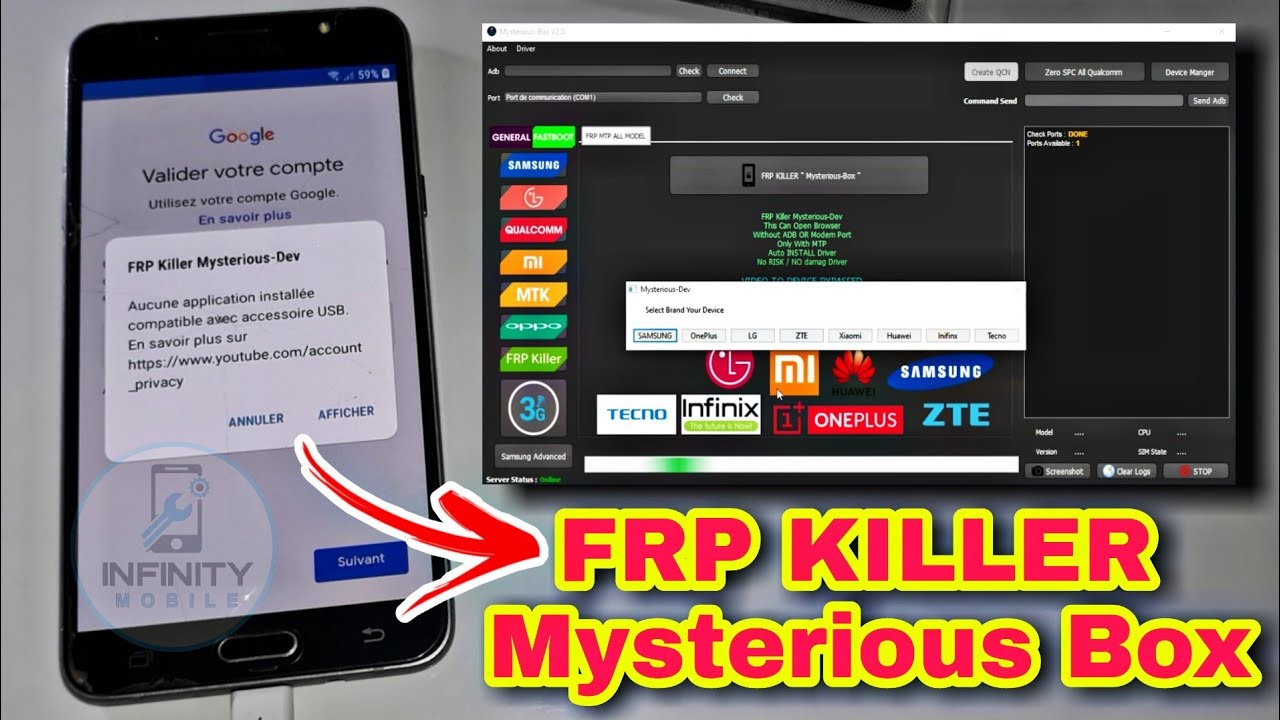 FRP One Click Bypass All Android 8,9,10 By Mysterious-Box V2.0 FRP ALL Device Model Free For ALL