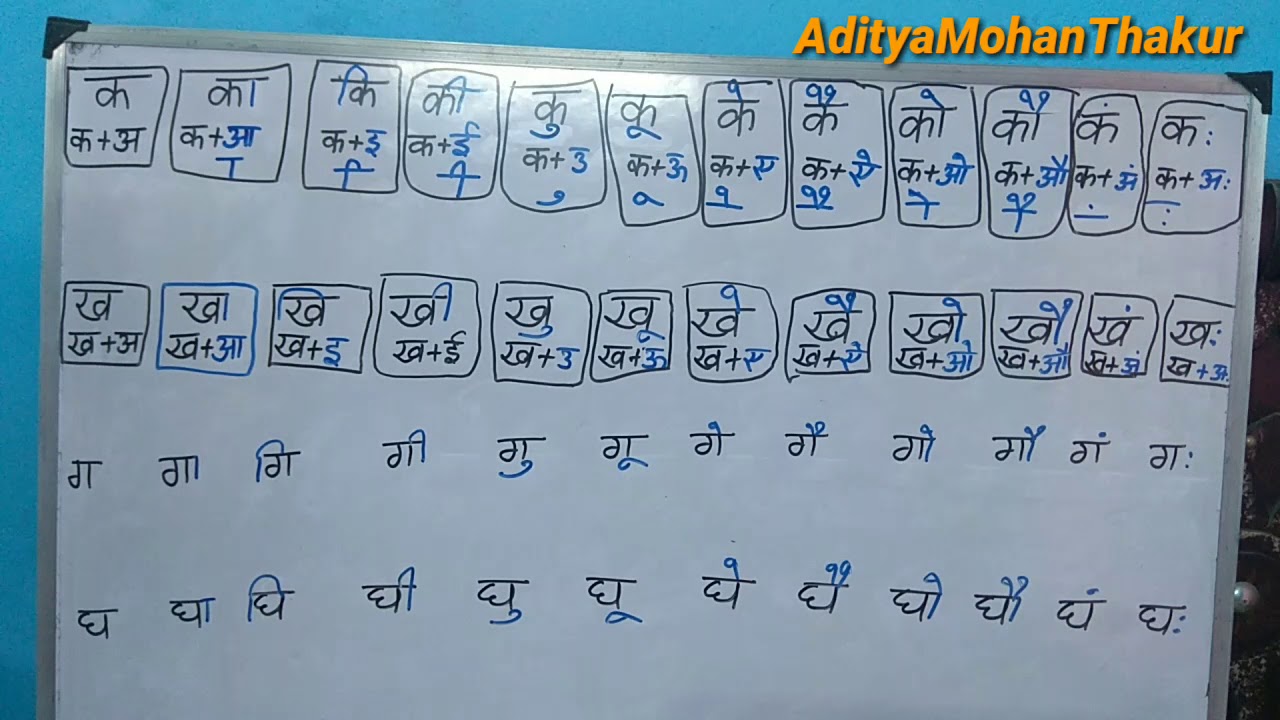 बारहखड़ी क का कि / Barah khadi K Ka Ki By AdityaMohanThakur