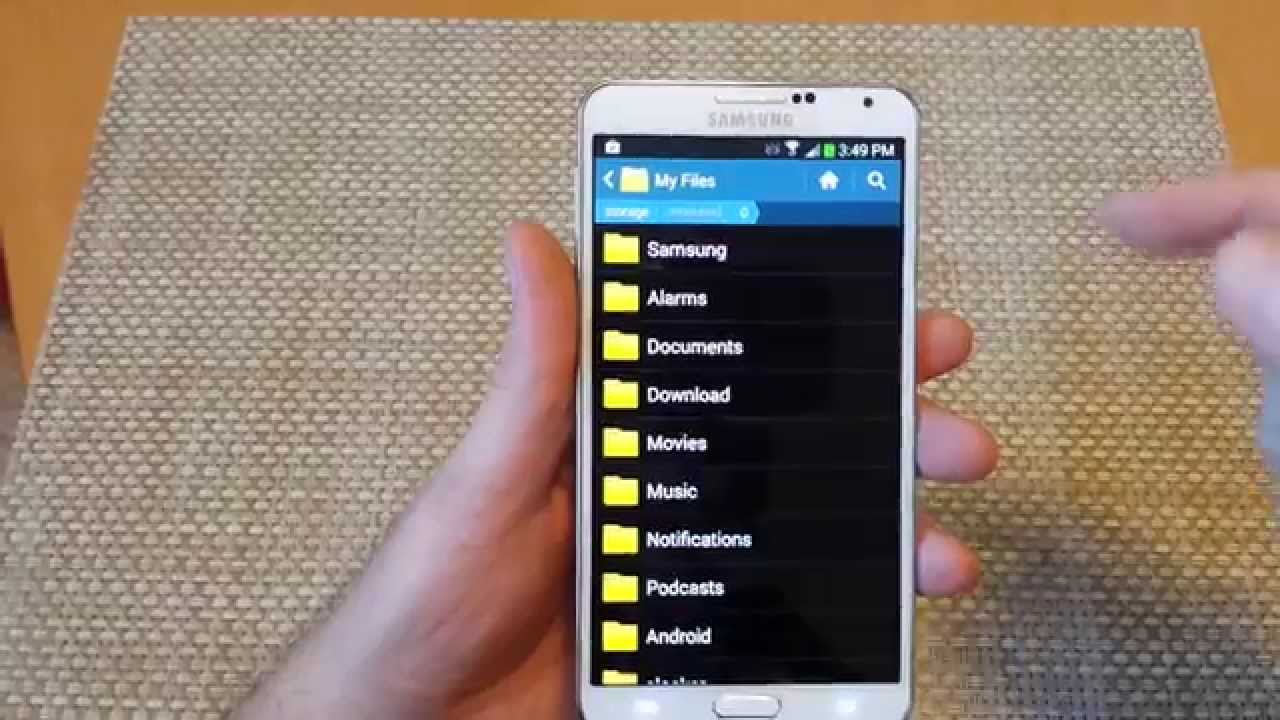 Samsung Galaxy Note 3 Перемещение файлов, папок и фотографий из внутренней памяти на внешнюю карт...