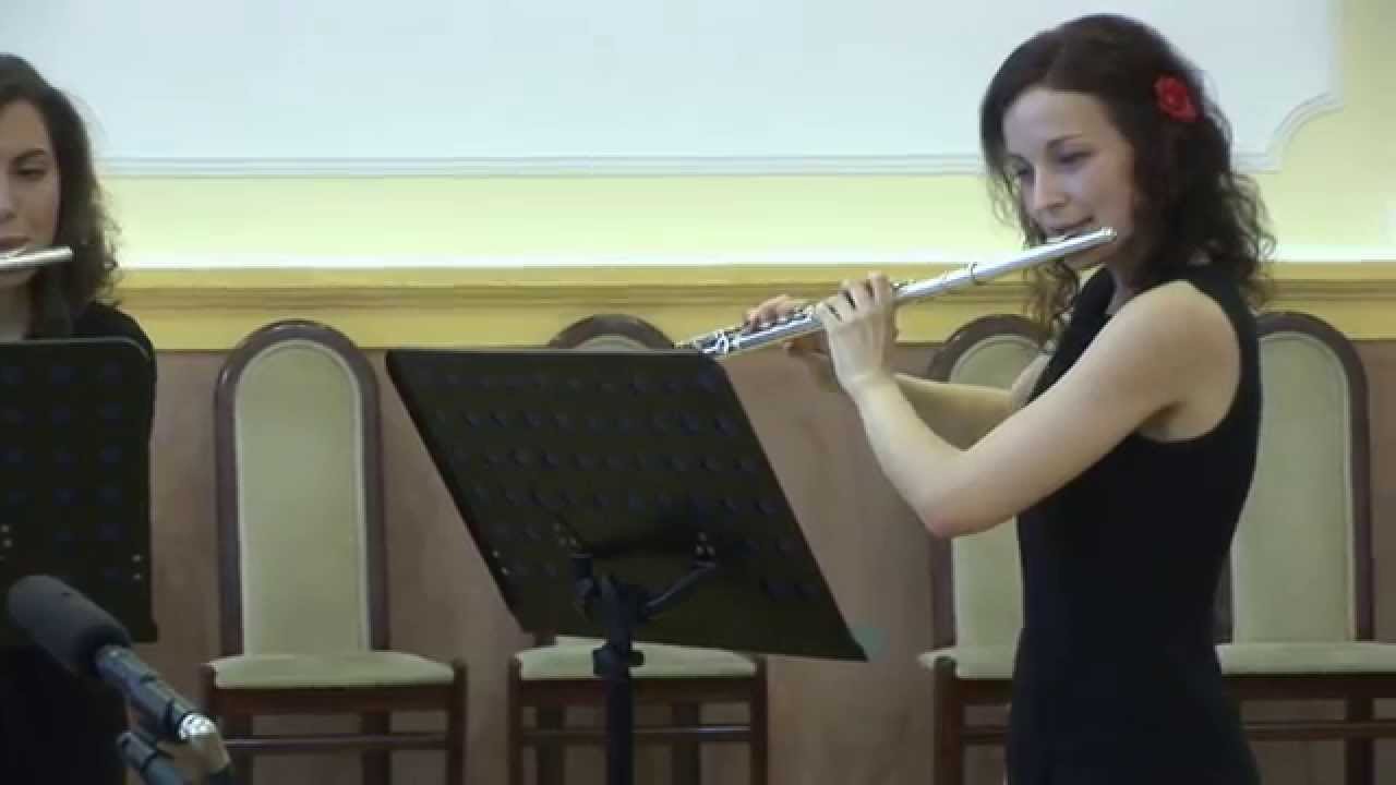 Mozart: 5 Pieces for 3 Flutes - 1. Menuetto - Performed by The Merliton Flute Trio