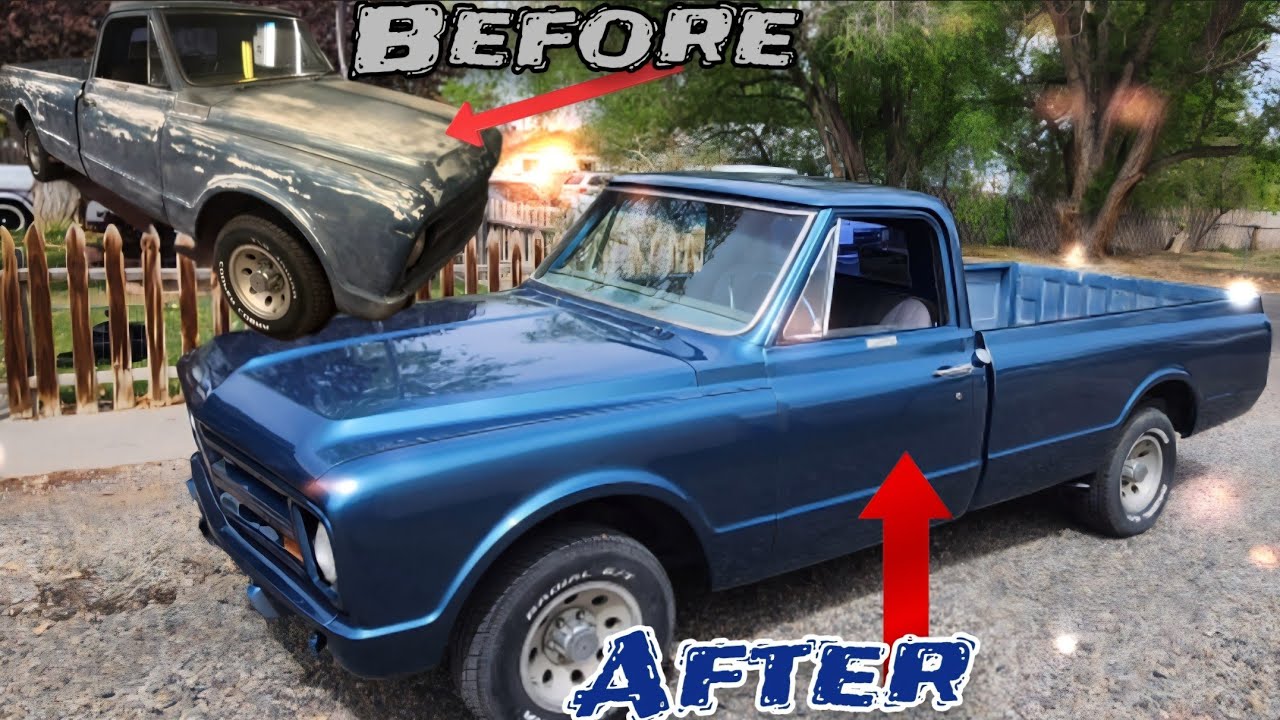 C10 Chevy Truck Finished Transformation! home garage paint job