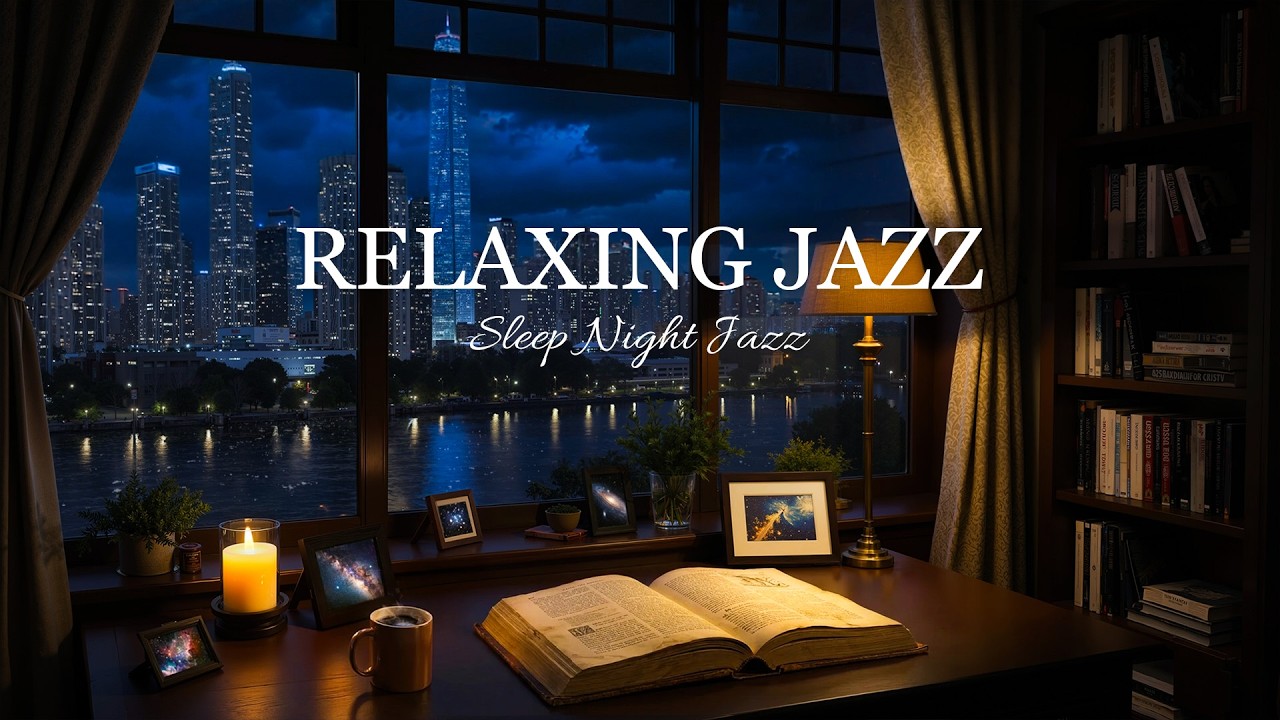 Relaxing Night Jazz Instrumental Music in NewYork | Soft Jazz Background Music for Relax, Deep Sleep