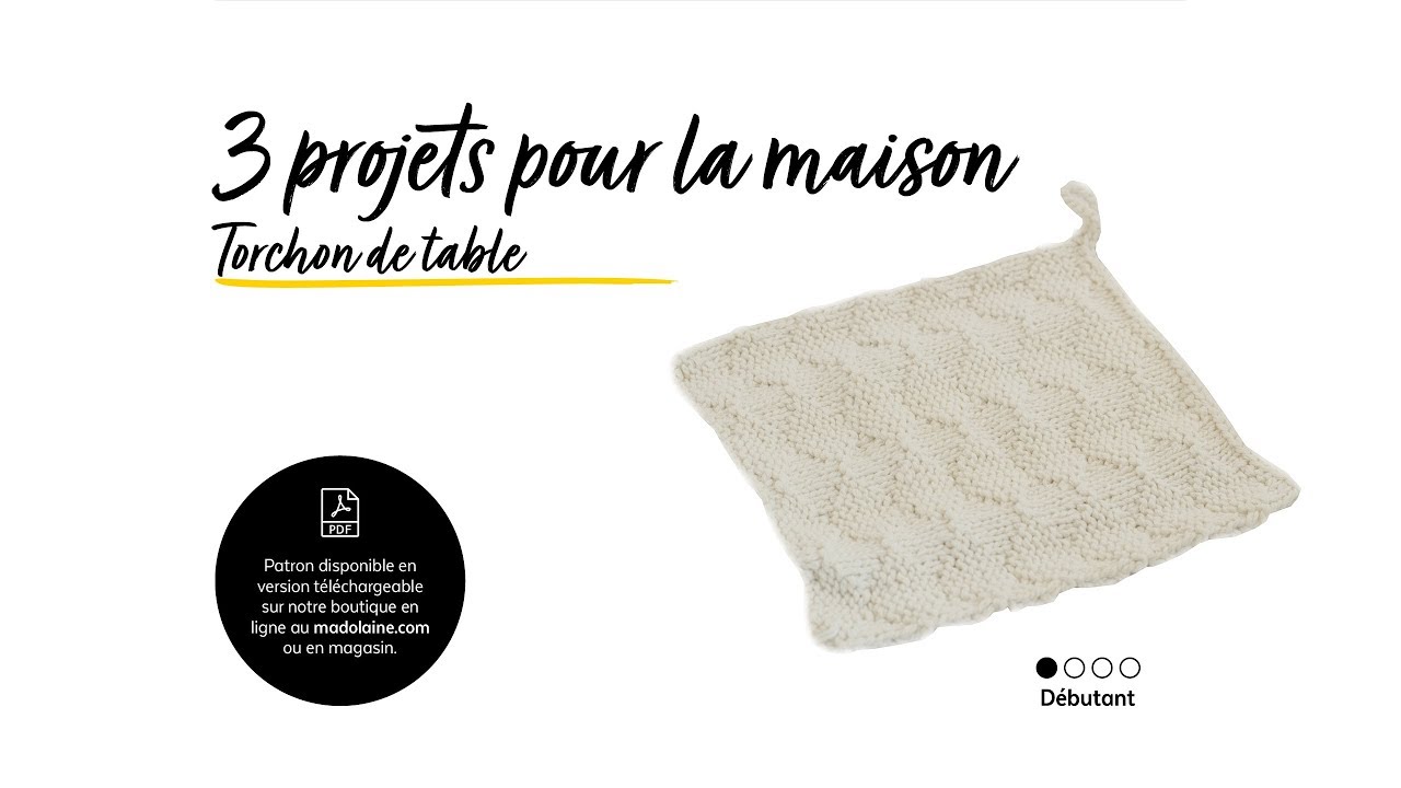 Tutoriel Tricot: Torchon de table