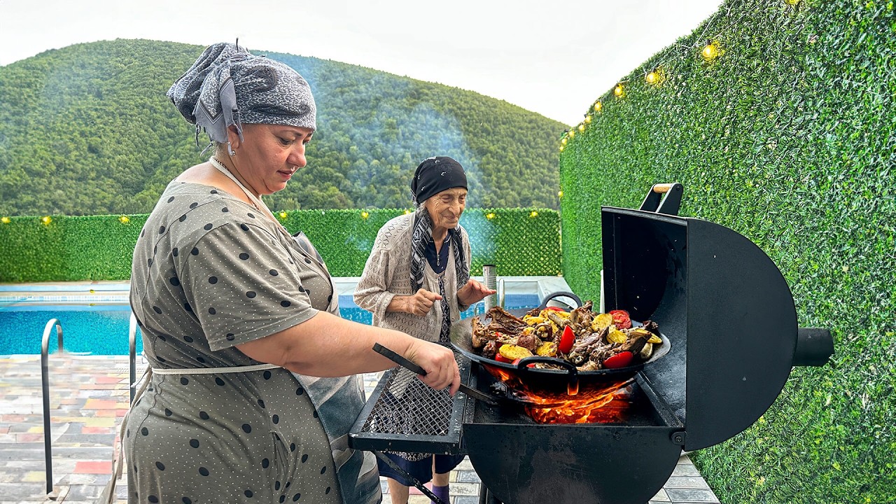 Вкусный рецепт куриного саджа в горном стиле от бабушки