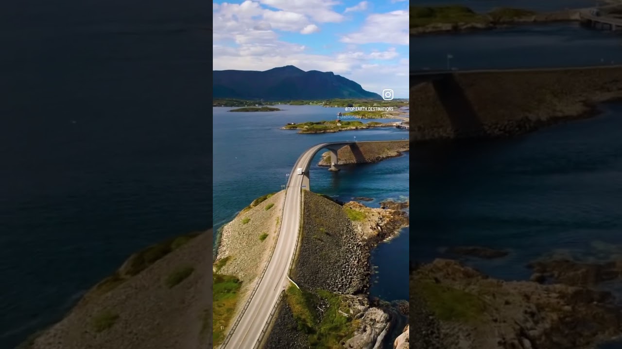 📍The Atlantic Ocean Road is a true masterpiece of engineering and nature #travel #explore #shorts